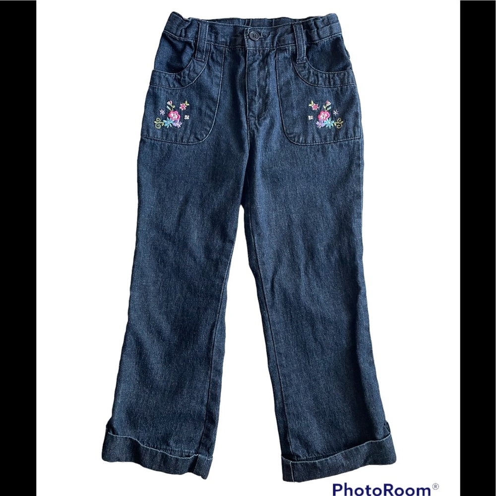 Healthtex Girls Embroidered Dark Wash Jeans